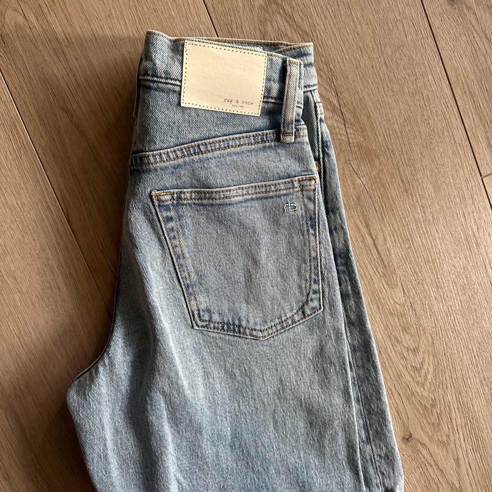 rag & bone Light Blue Wide Leg Jeans